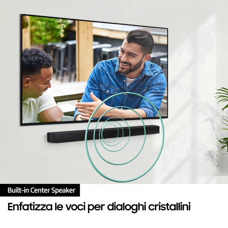 Samsung Soundbar HW-B650D/ZF Serie B, 4 Speaker, Wireless Dolby 5.1ch, Audio a 3.1 Canali, Surround sound expansion, Compatibile con Alexa e Google Assistant, Black