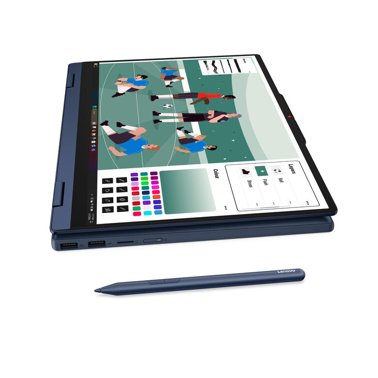 Lenovo IdeaPad | Notebook 5 2-in-1 | Display 14.0'' WUXGA (1920x1200) Touch | Processore INTEL CORE U5 322 | Memoria RAM 16GB | Memoria SSD 512GB | Scheda grafica Integrata | Sistema Operativo WINDOWS 11 HOME | COSMIC_BLUE | Caricatore NON incluso