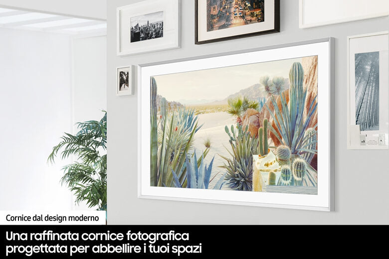 Samsung The Frame TV 4K 50” 50LS03B Smart TV Wi-Fi Black, Processore 4K, Cornice personalizzabile, Display anti-riflesso, Suono dinamico