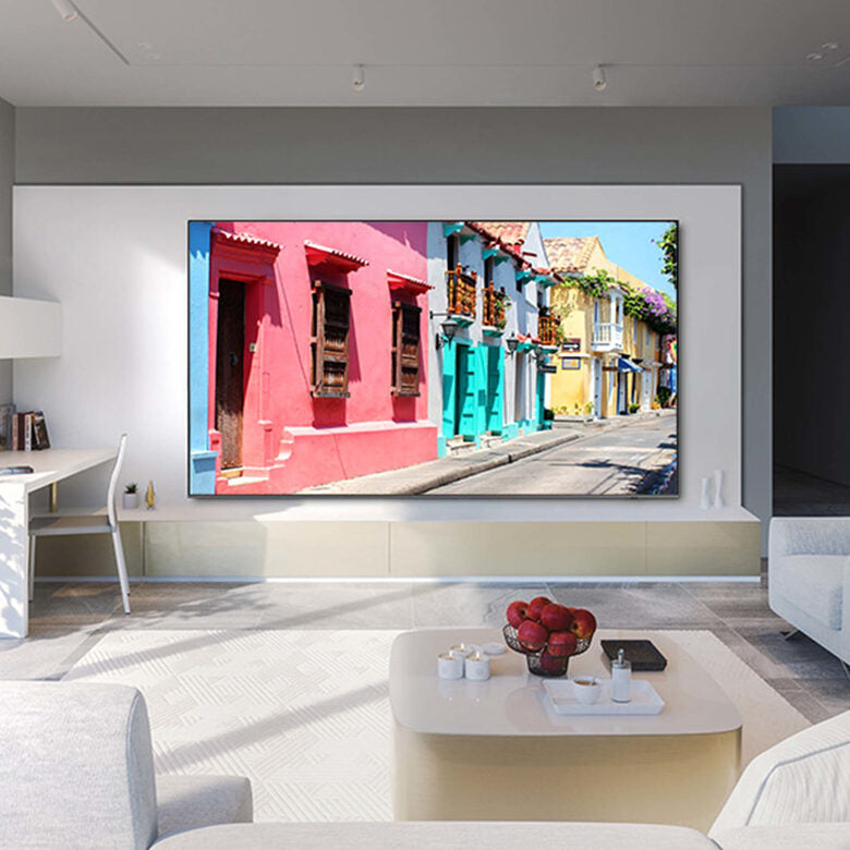 Samsung QE98Q80CATXZT Televisione Smart TV 98 Pollici Qled 4K Serie 8 Superslim Carbon Silver