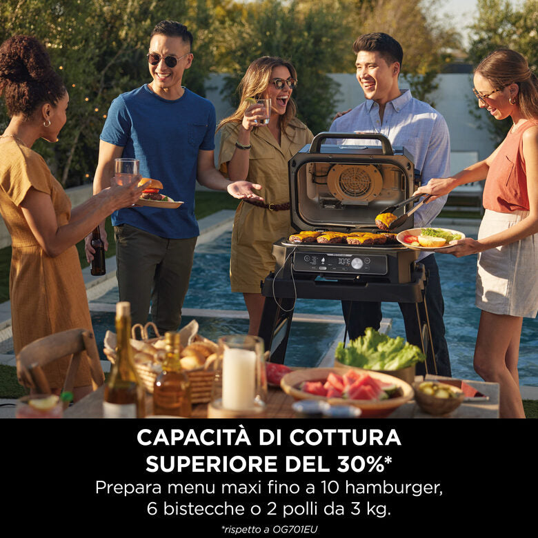 Ninja Barbecue elettrico e Affumicatore Woodfire Pro Connect XL OG901EU