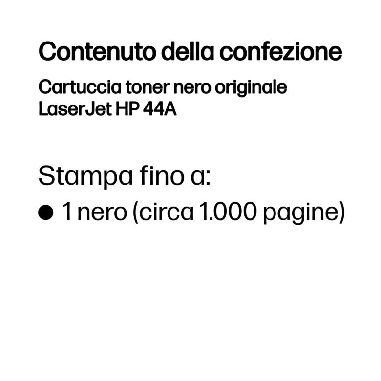 HP Cartuccia toner nero originale LaserJet 44A