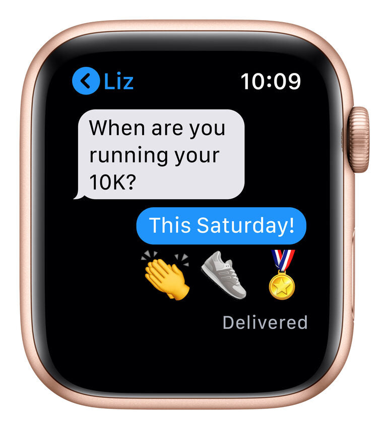 Apple Watch Serie 6 GPS, 40mm in alluminio oro con cinturino Sport Rosa sabbia