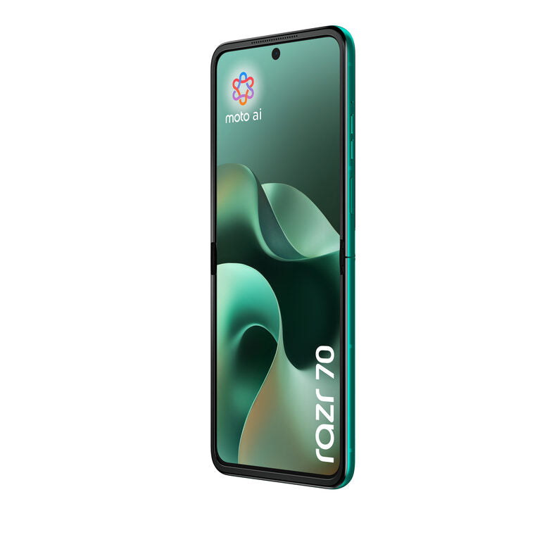 Motorola razr 70 (8/256GB, Doppia camera 50MP, Display interno FHD+ 6.9" 120Hz e esterno 3.62", MediaTek Dimensity 7450X, 4800mAh, TurboPower 30W, Android 16), PANTONE Sporting Green