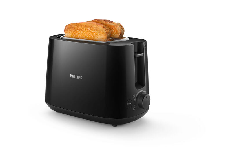Philips Daily Collection HD2581/90 Tostapane - 2 fette, fessura ampia, nero