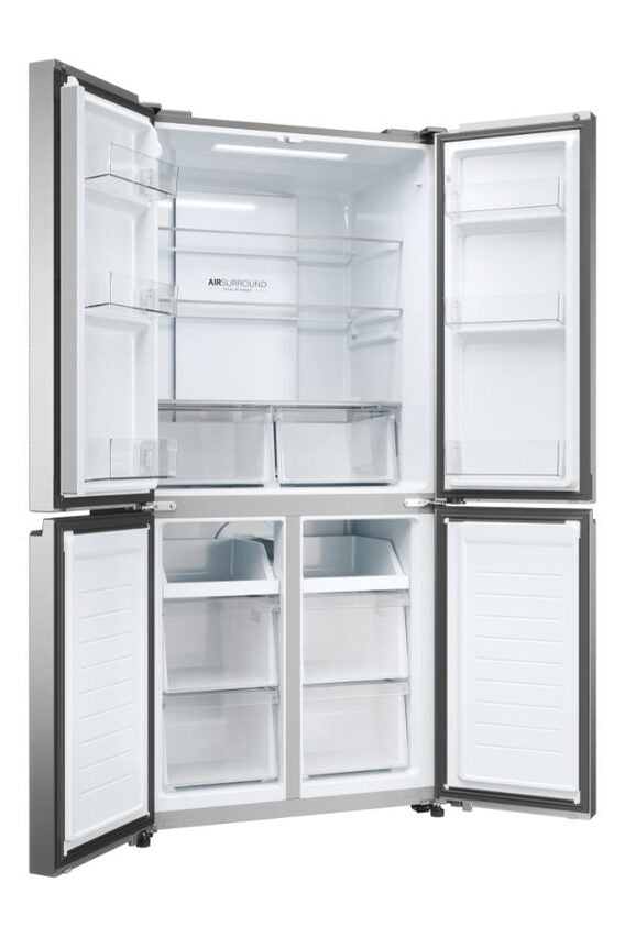 Haier HCR3818ENMM Cube 83 Serie 3 Frigorifero Side By Side Libera Installazione 467 L E Platino Stainless steel
