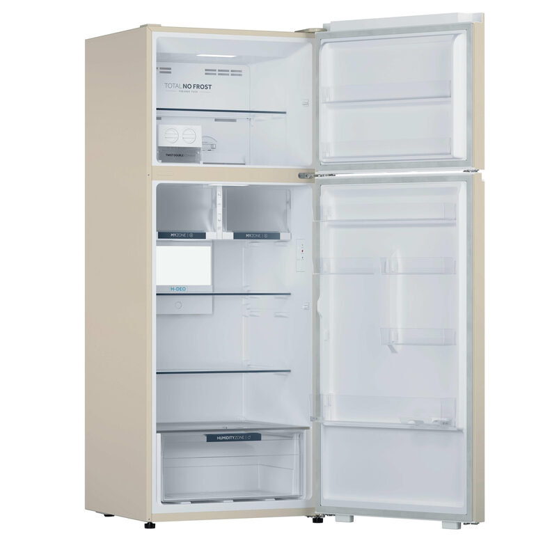 Haier HPR5718DNPC Frigorifero Combinato A Libera Installazione, Total No Frost, Classe D, Crema