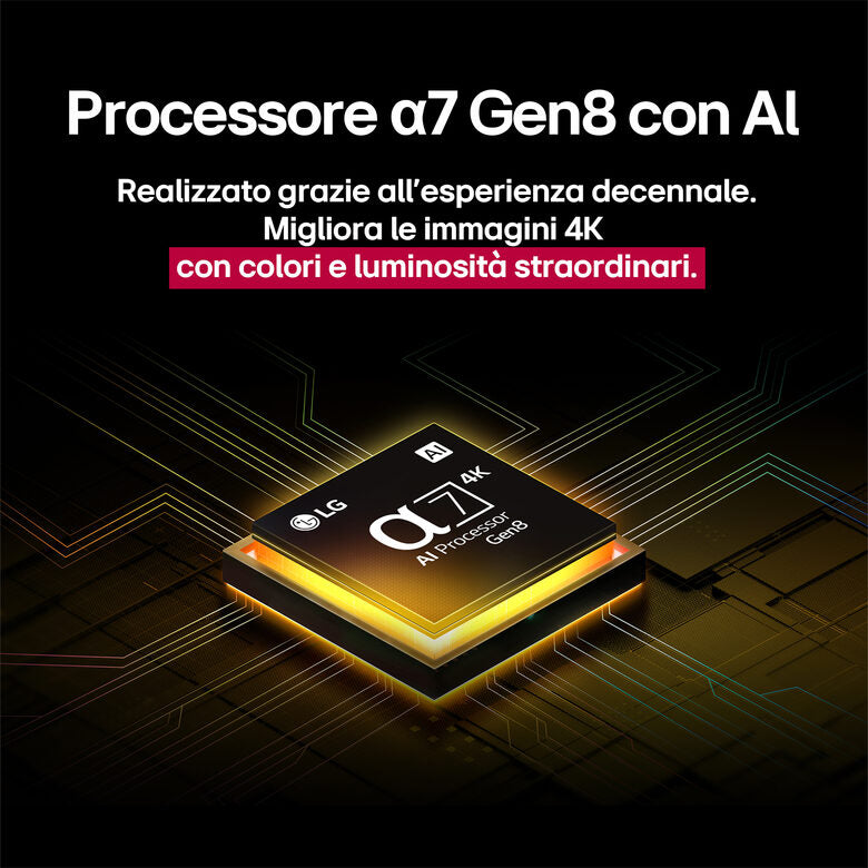 LG QNED AI 55QNED70A6A TV Serie QNED70 55'' 4K, α7 Gen8, HDR10, 20W, 3 HDMI con Game Optimizer, Smart TV WebOS 25