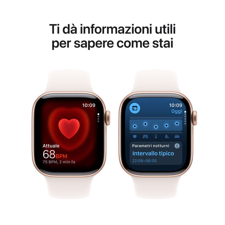 Apple Watch Series 11 GPS 42mm Cassa Alluminio Oro Rosa con Band Rosa Fard - S/M