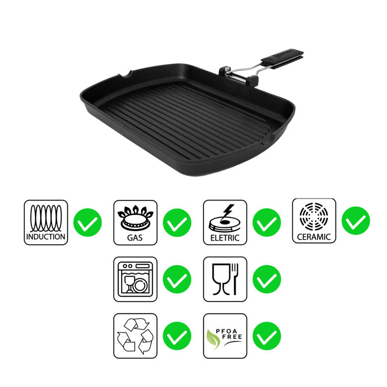 Aeternum Padella  Grill Black 47x28cm