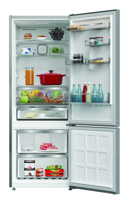 Hotpoint Ariston HPAK26472XP4E frigorifero con congelatore Libera installazione 475 L E Acciaio inox