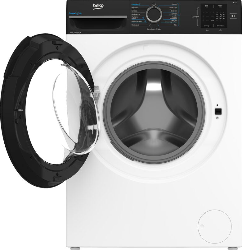 Beko BMWG10147EB B300 Lavatrice A Libera Installazione 10 Kg, 1400 Giri, Classe A, Nero Bianco