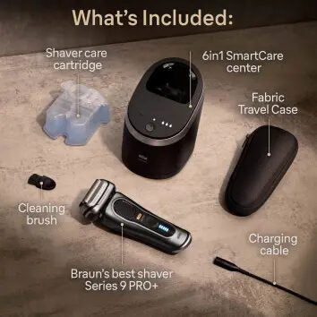 Braun Series 9 Pro+ 9565cc Wet & Dry Rasoio Trimmer Metallico