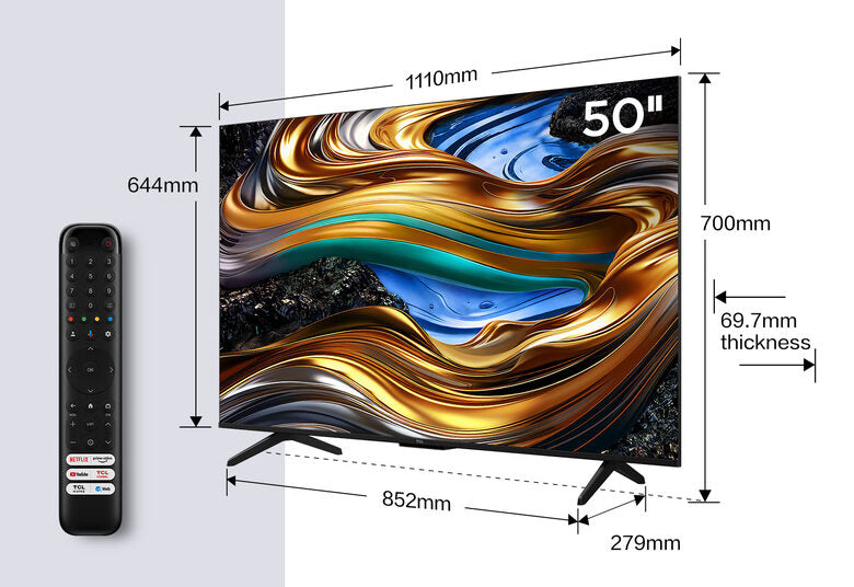 TCL 50P79B Televisione Smart TV 50 Pollici Led 4K Serie P79 Dolby Atmos Google TV
