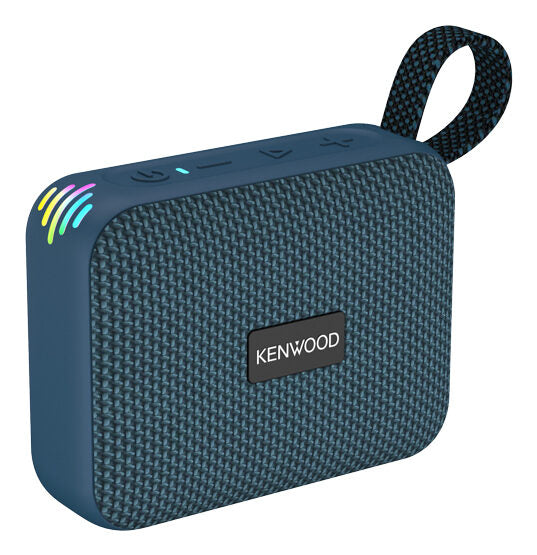 Kenwood AS-60BT-A Speaker Bluetooth Portatile 5W con TWS Stereo, IPX7 Waterproof, Blu