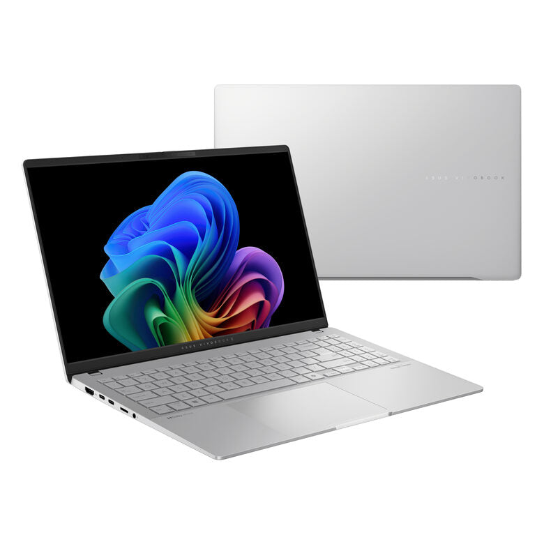 ASUS Vivobook S 15 OLED S5507QA-MA012W Qualcomm Snapdragon X1P-42-100 Computer portatile 39,6 cm (15.6") 3K 16 GB LPDDR5x-SDRAM 512 GB SSD Wi-Fi 7 (802.11be) Windows 11 Home Argento