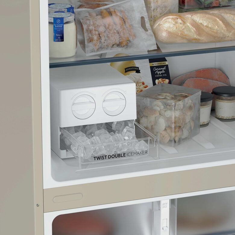 Haier HPR5718DNPC Frigorifero Combinato A Libera Installazione, Total No Frost, Classe D, Crema