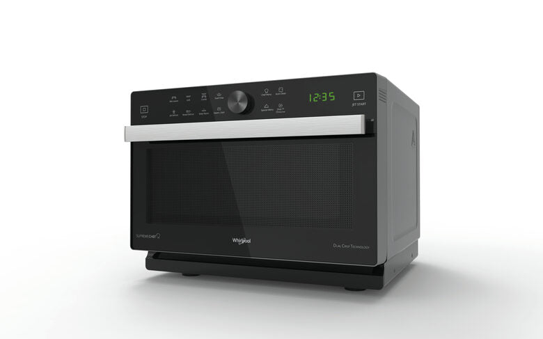 Whirlpool Supreme Chef MWP 337 SB Superficie piana Microonde con grill 33 L 900 W Nero, Argento