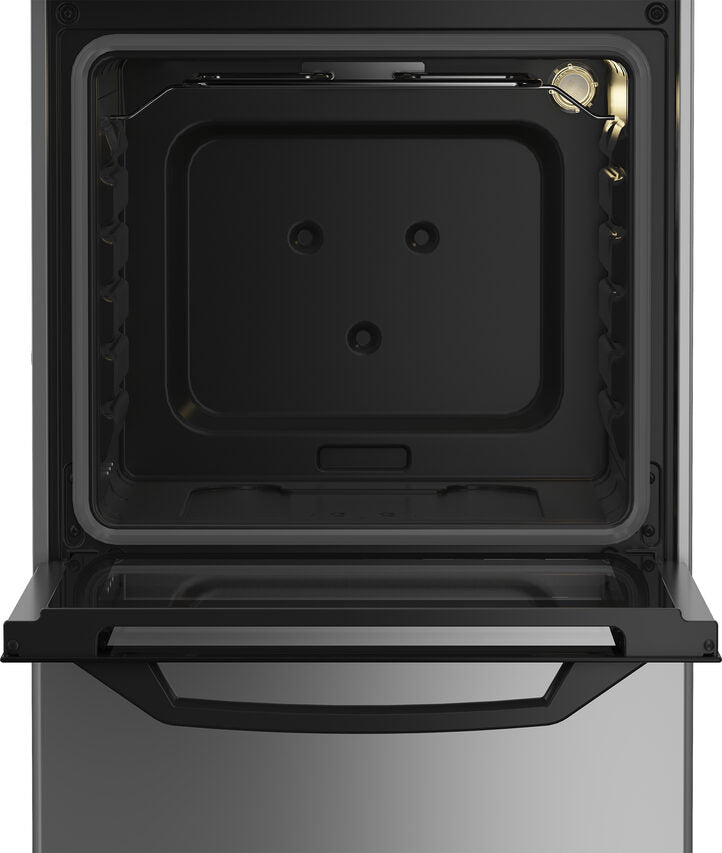 Beko CSS42014FS cucina A Elettrico Gas Nero, Argento