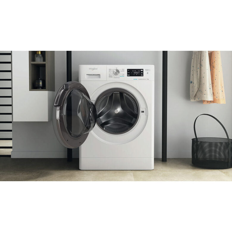 Whirlpool FFB 846 SV IT Lavatrice A Libera Installazione 8 Kg, 1400 Giri, Tecnologia 6° Senso, FreshCare, Classe A, Bianco