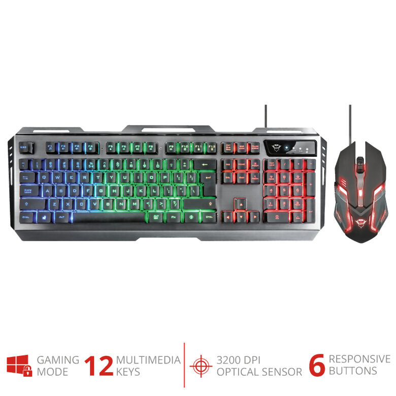 Trust GXT 845 Tural tastiera USB QWERTY Italiano Nero