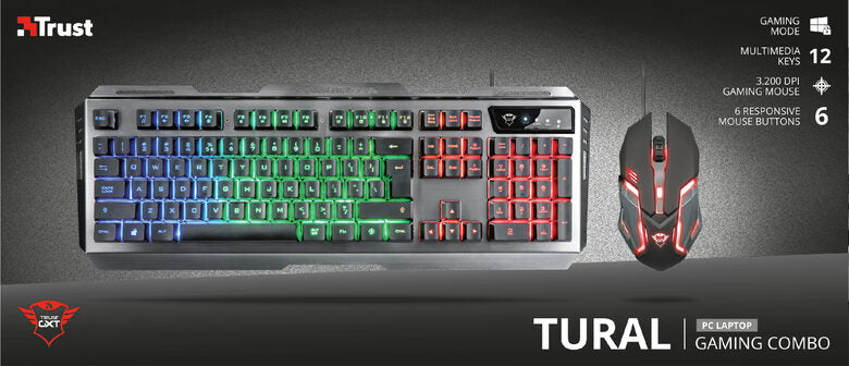 Trust GXT 845 Tural tastiera USB QWERTY Italiano Nero