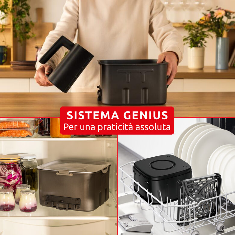 Moulinex EZ8428 Easy Fry Silence 7L, Friggitrice ad aria, Silenziosa, Frontale Rimovibile