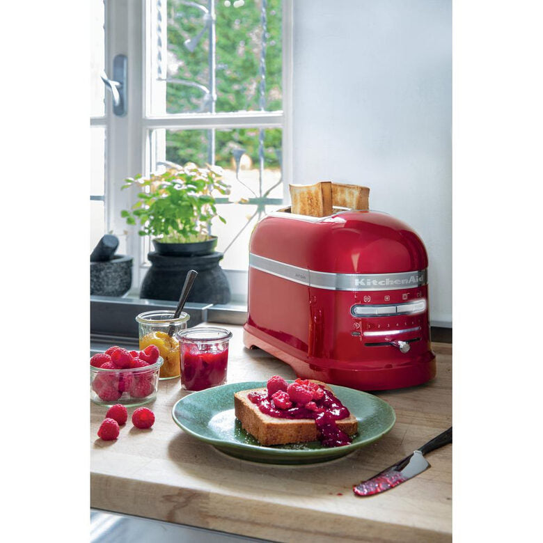 KitchenAid 5KMT2204ECA 7 2 fetta/e 1250 W Rosso, Acciaio inox