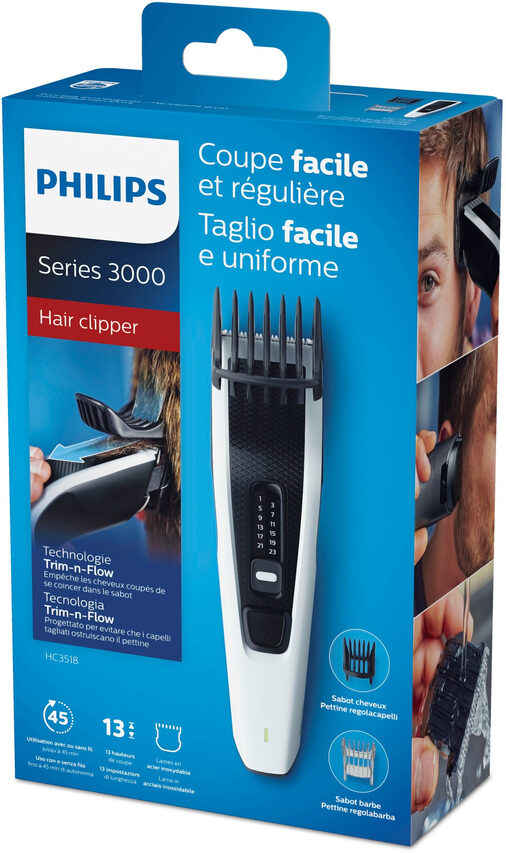 Philips HAIRCLIPPER Series 3000 Regolacapelli con lame in acciaio inossidabile