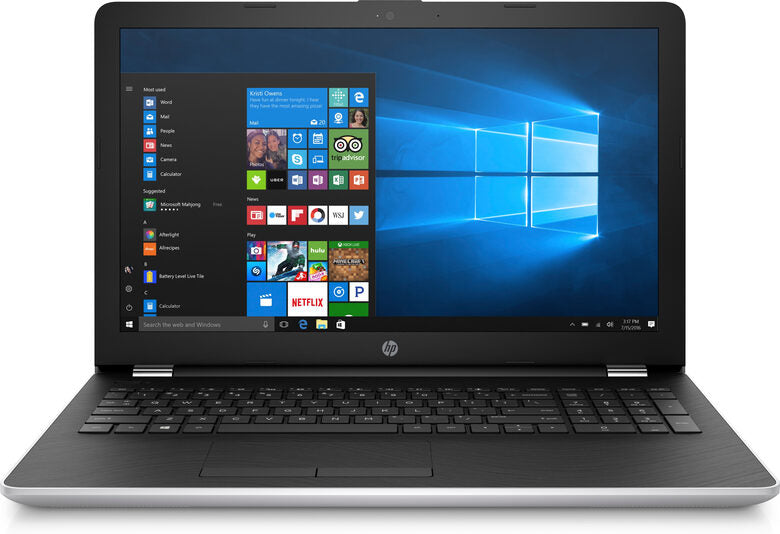 HP 15-bw073nl Computer portatile 39,6 cm (15.6") HD 7th Generation AMD A9-Series APUs 8 GB DDR4-SDRAM 128 GB SSD Windows 10 Home Nero, Argento
