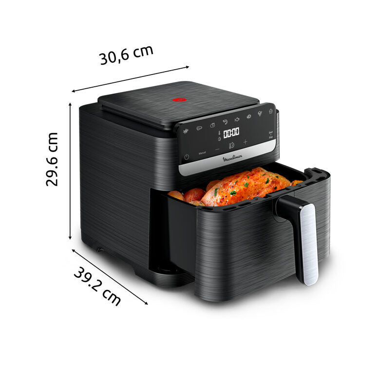 Moulinex Easy Fry Mega Compact , Friggitrice ad Aria XL Capacità 7.5L, design compatto, EZ8618