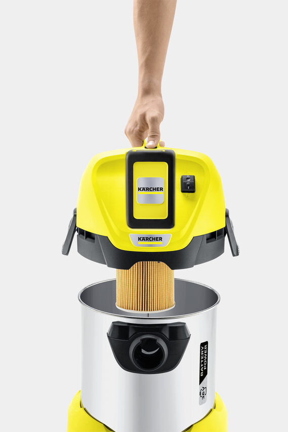 Kärcher 1.629-951.0 Aspirapolvere a Bidone, Giallo 17 L 300 W