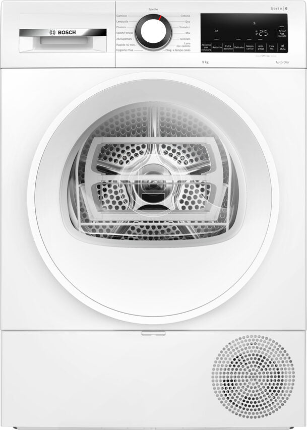 Bosch Serie 6 WQG243D6IT asciugatrice Libera installazione Caricamento frontale 9 kg Bianco