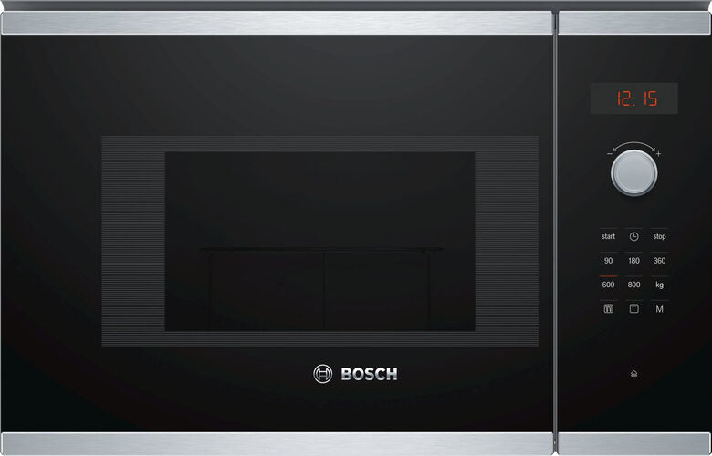 Bosch BEL523MS0 forno a microonde Da incasso 20 L 800 W Nero, Acciaio inossidabile