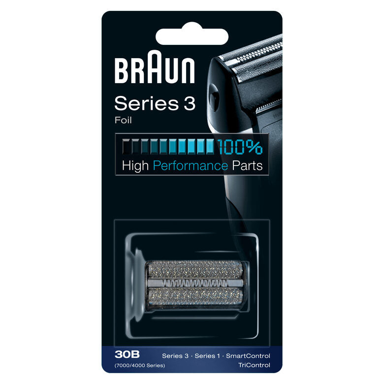 Braun Testina Di Ricambio 30B Nero - Compatibile Con I Rasoi Series 3