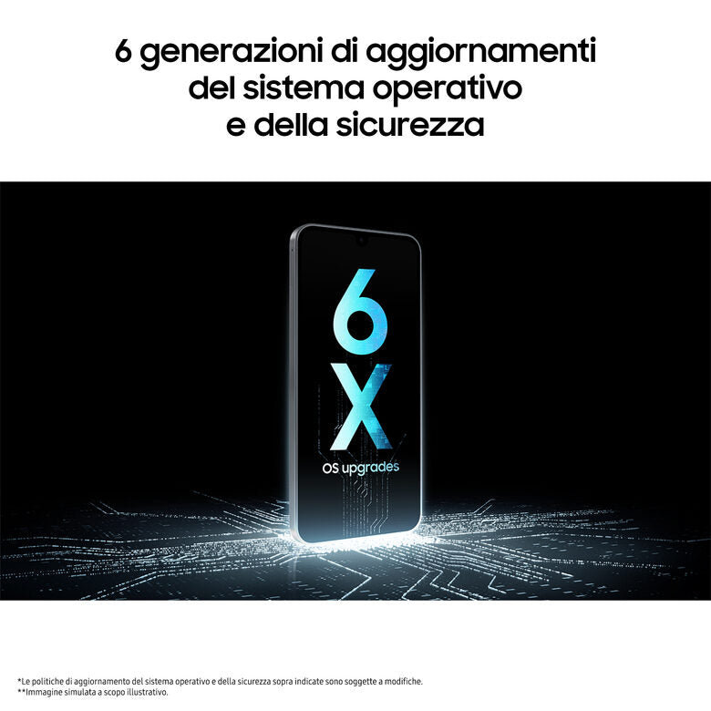 Samsung Galaxy A17 5G, Android 15, Display sAMOLED 6.7", 8GB RAM, 256GB, Batteria 5.000 mAh, Resistenza IP54, Memoria espandibile fino a 2TB, Gray