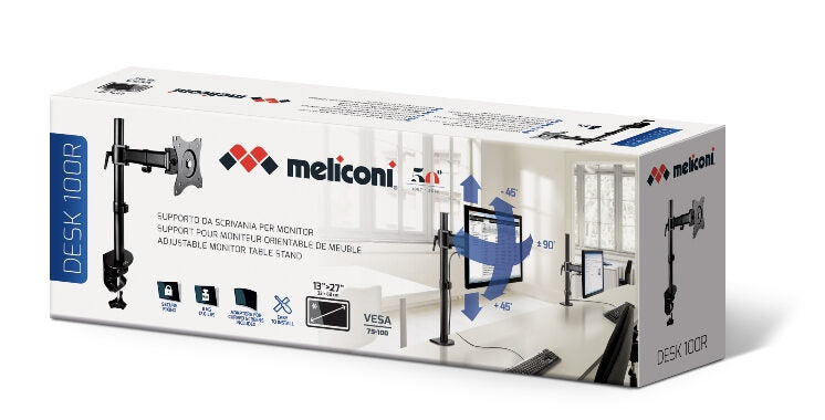 Meliconi Desk 100 R 68,6 cm (27") Nero