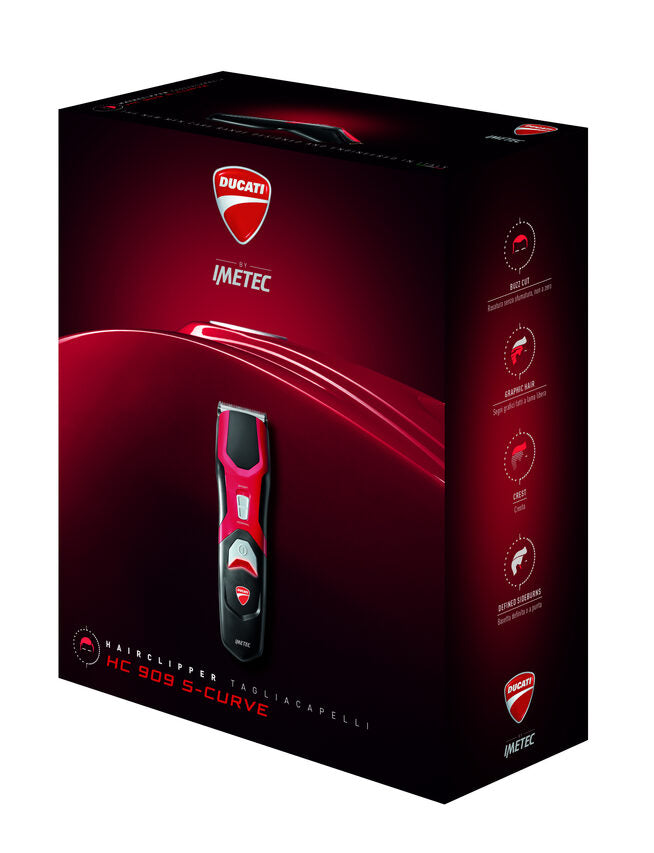 Imetec HC 909 S-CURVE Nero, Rosso, Argento