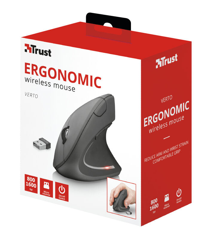 Trust Verto mouse Mano destra RF Wireless Ottico 1600 DPI