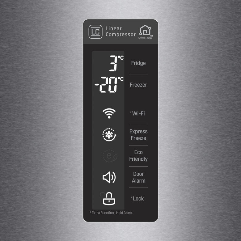 LG GBB60DSMFS frigorifero con congelatore Libera installazione 343 L Grafite, Acciaio inossidabile