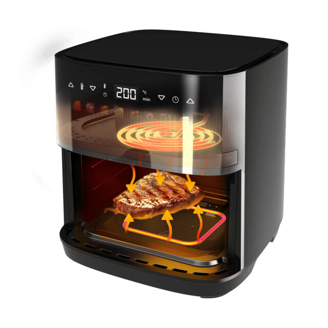 Cecotec Cecofry&Grill Duoheat 8000 Singolo 8 L Indipendente 2200 W Friggitrice ad aria calda Nero