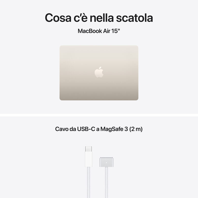 Apple MacBook Air 15" M5 chip 10‑core CPU 10‑core GPU, 16GB, 512GB SSD - Galassia