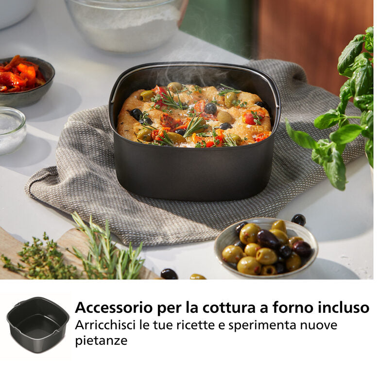 Philips 5000 series Airfryer 7.2L, Friggitrice ad aria 16-in-1, App per ricette , accessorio teglia HD9285/93