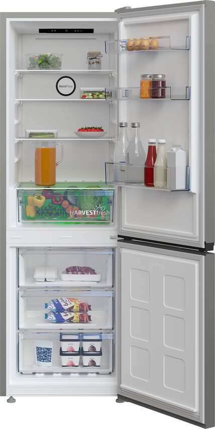 Beko B5RCNA345HG2 Frigorifero Combinato A Libera Installazione, No Frost, Tecnologia Harvestfresh™, Prosmart™ Inverter, Classe D, Grigio Metallico