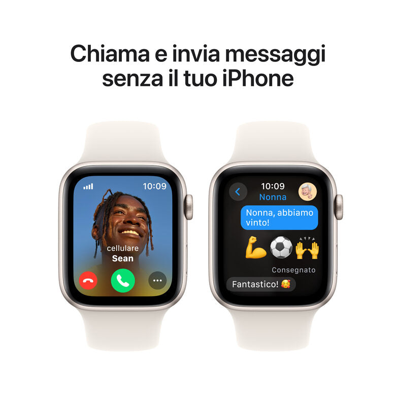 Apple Watch SE GPS + Cellular 44mm Cassa Alluminio Galassia con Galassia Sport Band - S/M