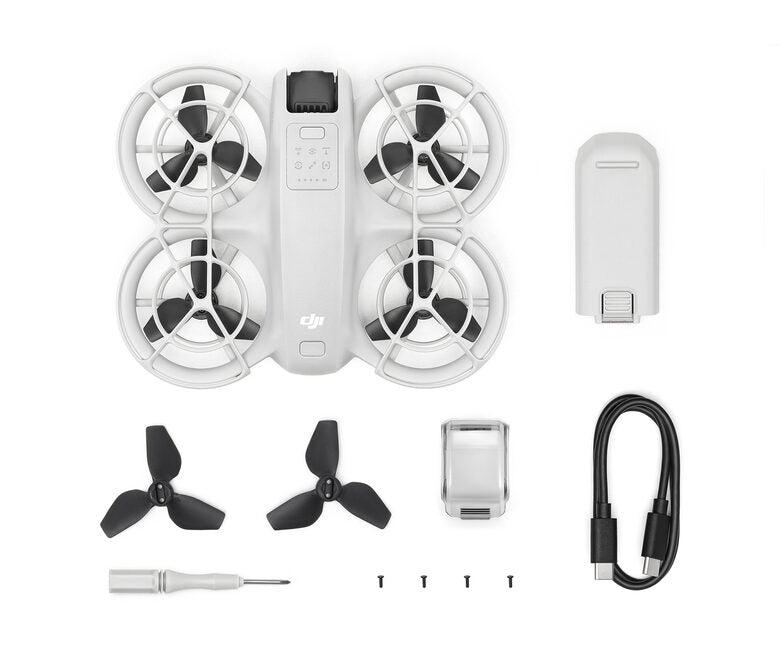 DJI Neo Drone 4 rotori Quadrirotore 12 MP 3840 x 2880 Pixel 1435 mAh Nero, Bianco