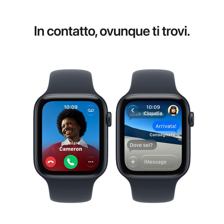 Apple Watch SE (3nd generation) SE 3 GPS, Cassa 44 mm in alluminio mezzanotte con Cinturino Sport blu marino - M/L