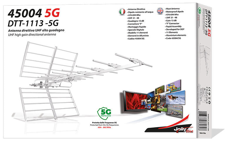 G.B.S. Elettronica DTT-1113 -5G antenna televisiva Esterno 13 dB