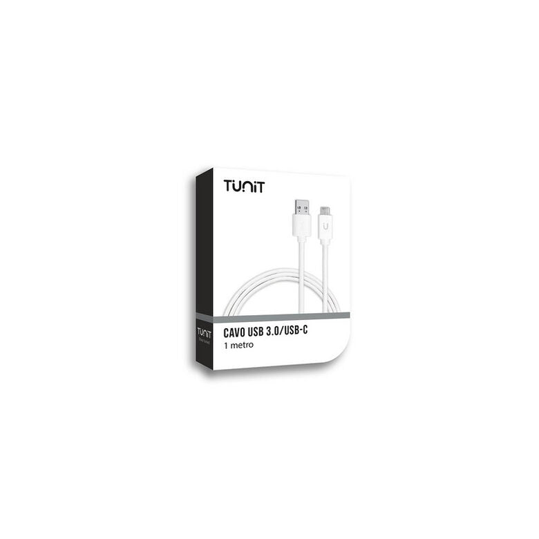 TUNIT TTATC00 cavo USB 1 m USB 3.2 Gen 1 (3.1 Gen 1) USB A USB C Bianco