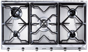Smeg Universal SRV596GH5 piano cottura Acciaio inossidabile Da incasso Gas 5 Fornello(i)
